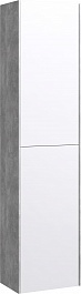 Aqwella Пенал для ванной Mobi 35 бетон светлый/белый – фотография-1